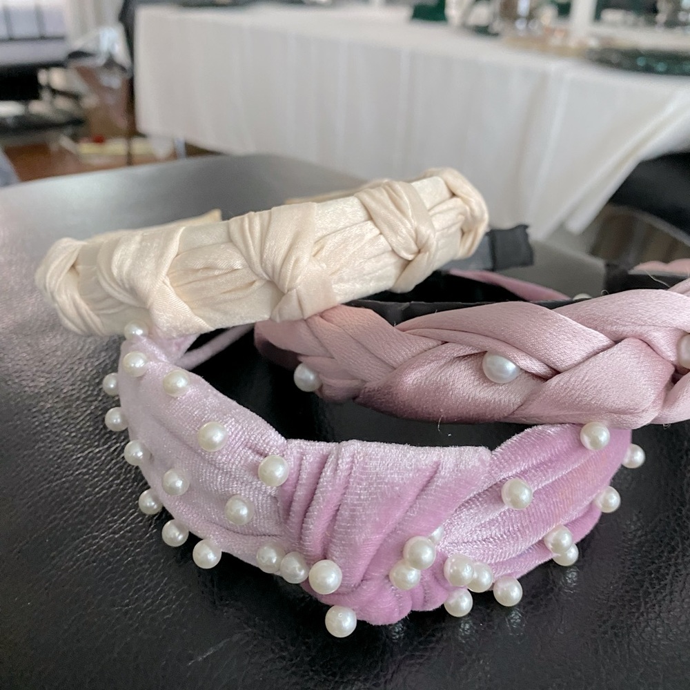 Ladies headbands, one size, two with pearls, really beautiful